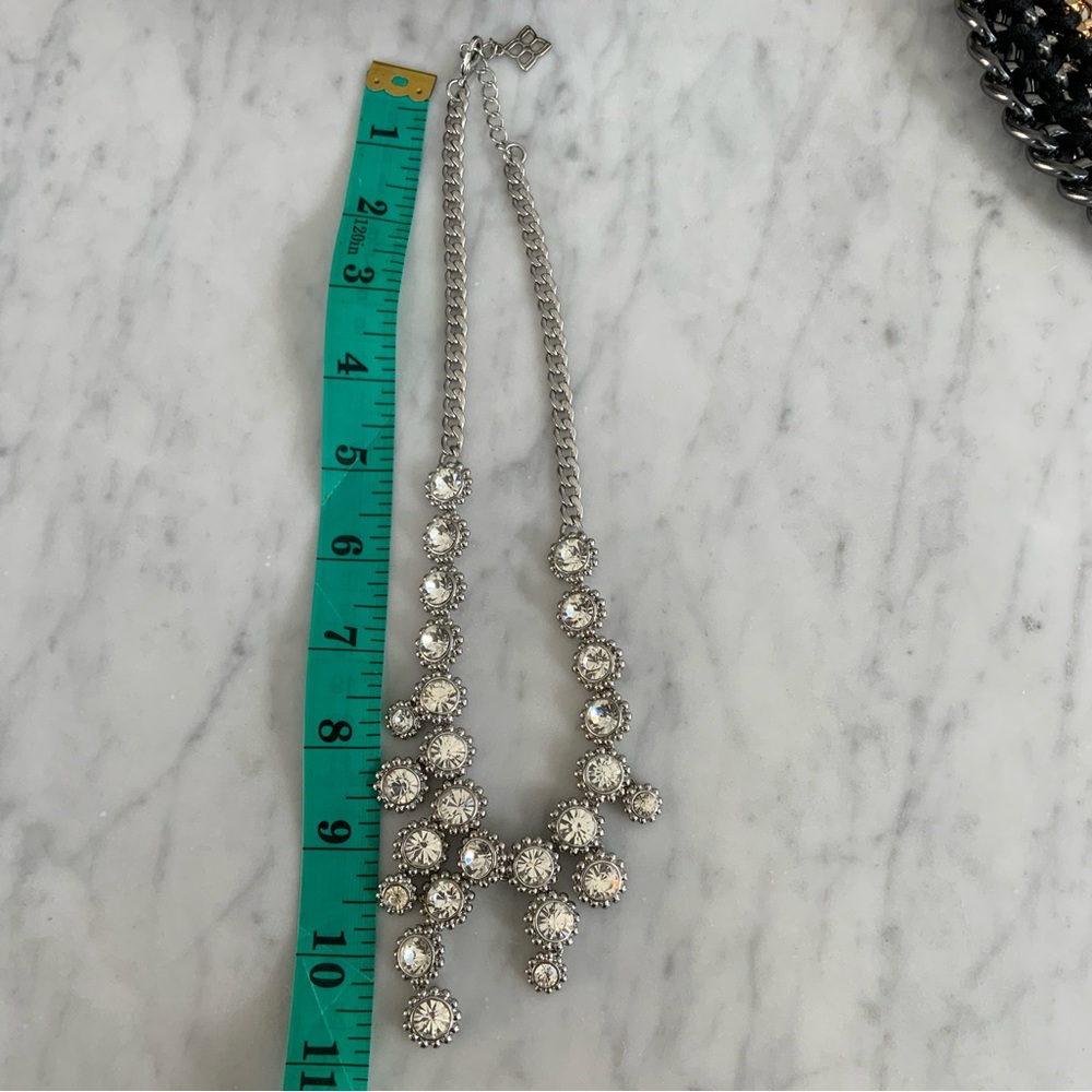 Nordstrom silver rhinestone statement necklace - Picture 3 of 4